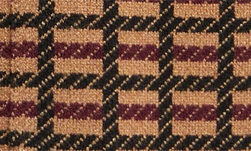 Ak Anne Klein Notch Collar Jacquard Cardigan In Brown