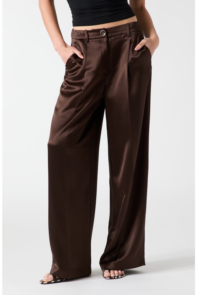 Flora Wide Leg Pants, Main, color, BROWN LIGHT