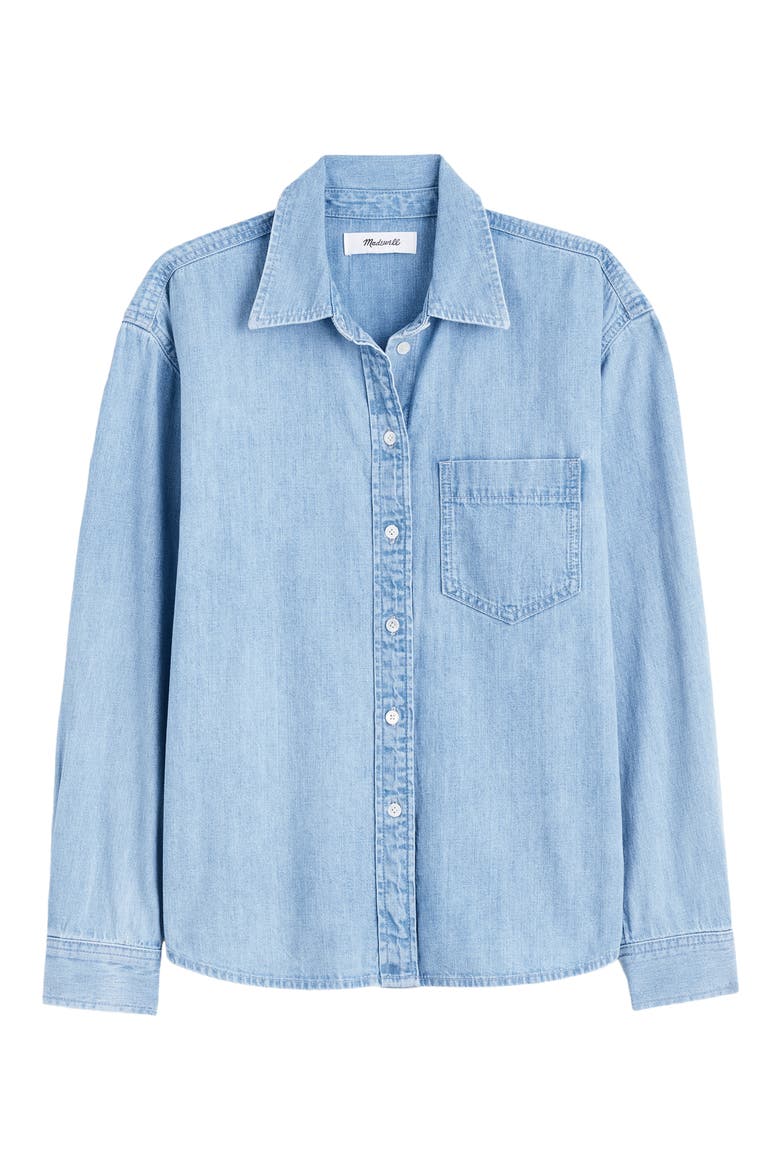 The Easy Denim Button-Up Shirt, Alternate, color, MAUI WASH