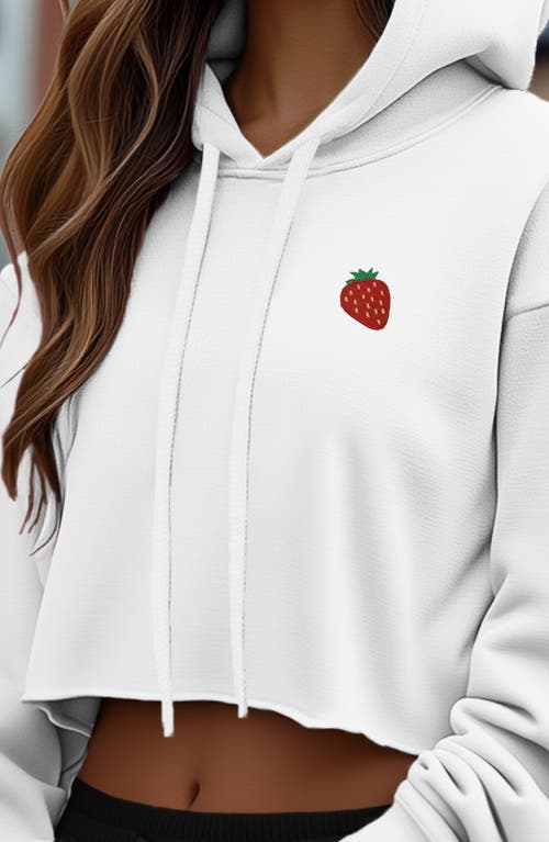 DALIX DALIX STRAWBERRY CROPPED FLEECE HOODIE 