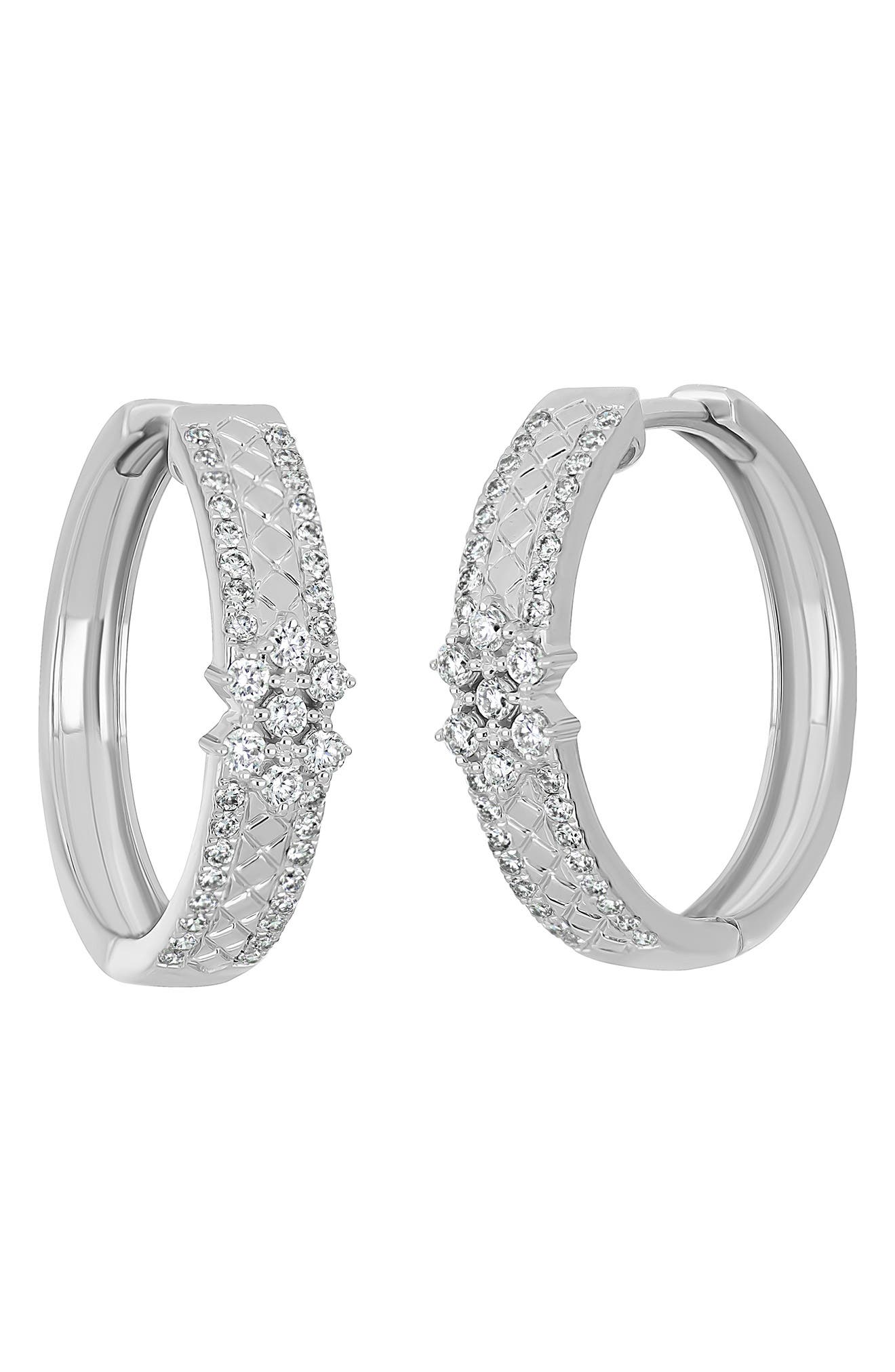 Rita 18k Gold Diamond Hoop Earrings