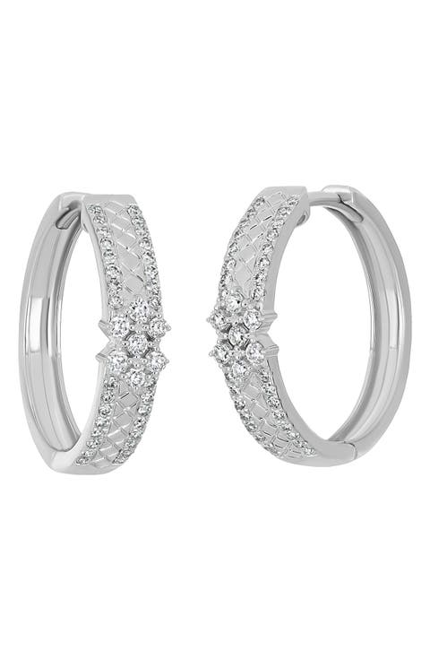 Rita 18k Gold Diamond Hoop Earrings
