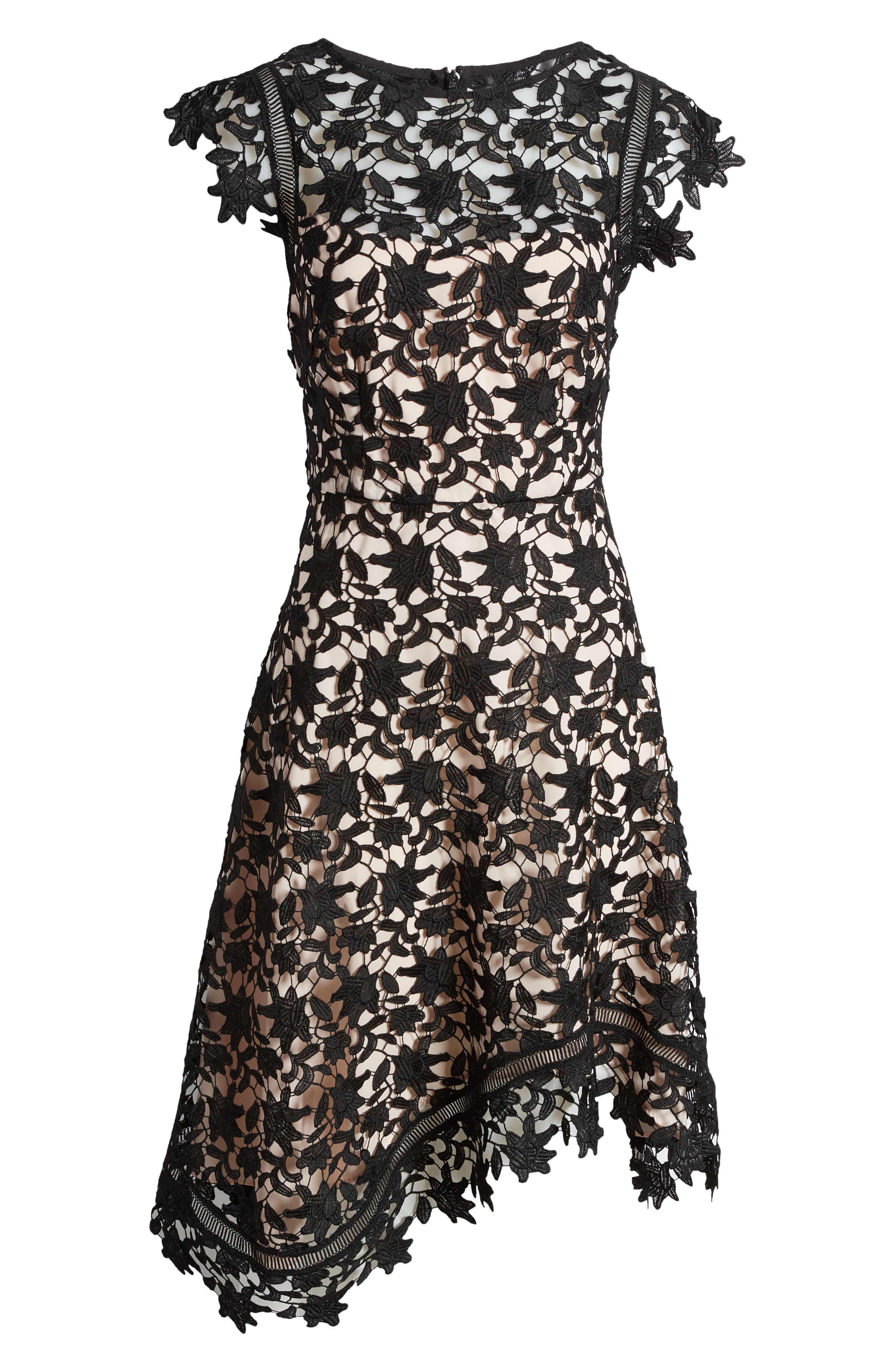 eliza j lace asymmetric cocktail dress shoulder evening dress featuring Ankle Stacees A-line Sky Blue Size:2-24