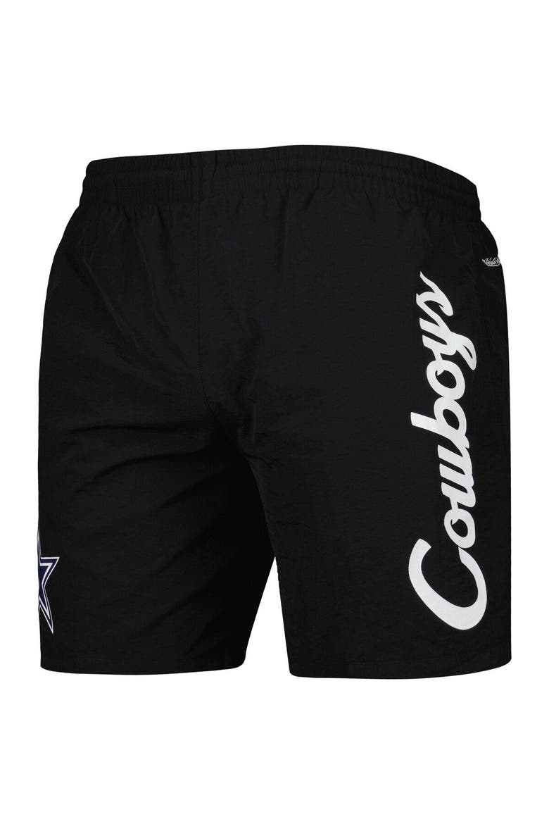 Men's Mitchell & Ness Black Dallas Cowboys Team Essentials Nylon Shorts, Alternate, color, Black
