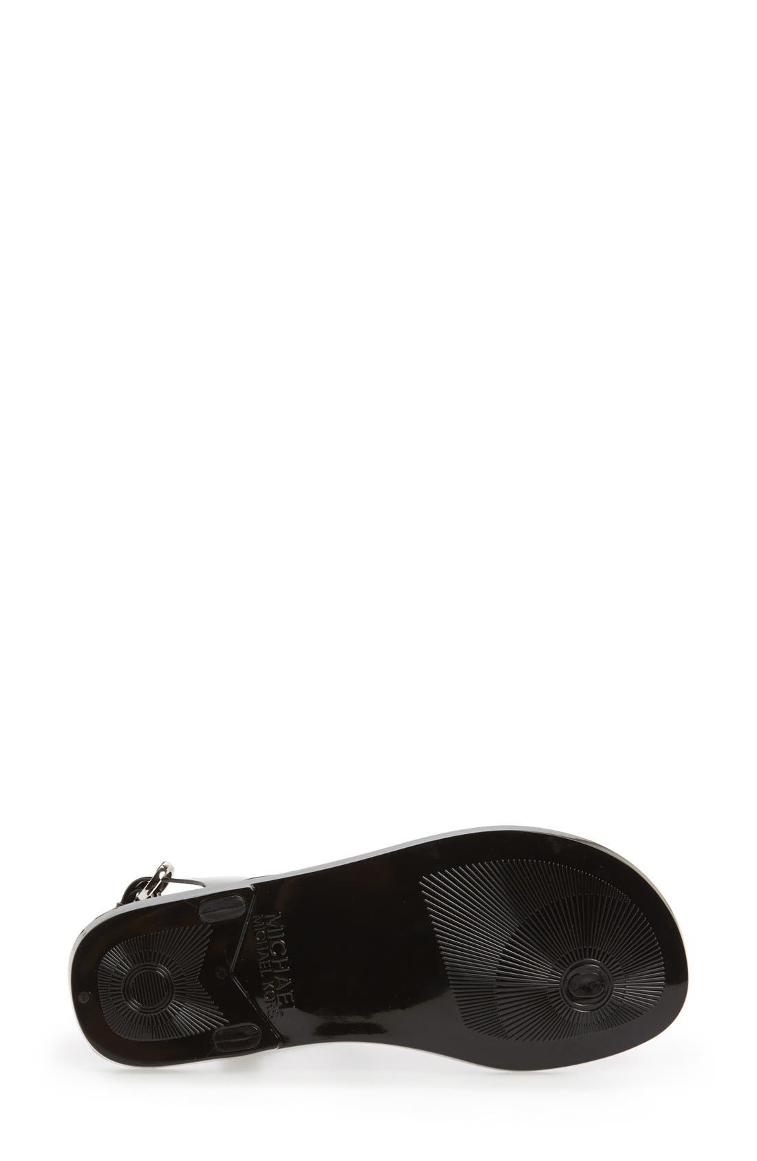 'Hamilton' Jelly Sandal, Alternate, color, BLACK