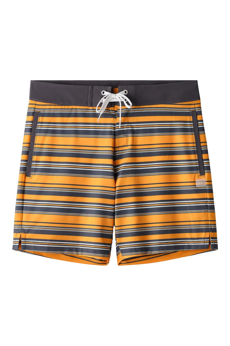 7-Inch Point Break Water Repellent Board Shorts, Alternate, color, AUTUMN GOLD MULTI STRIPE