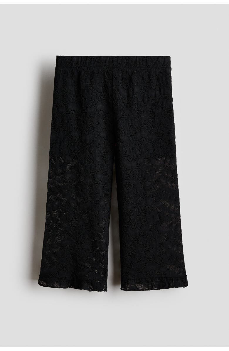 H&M Lace Trousers, Main, color, Black