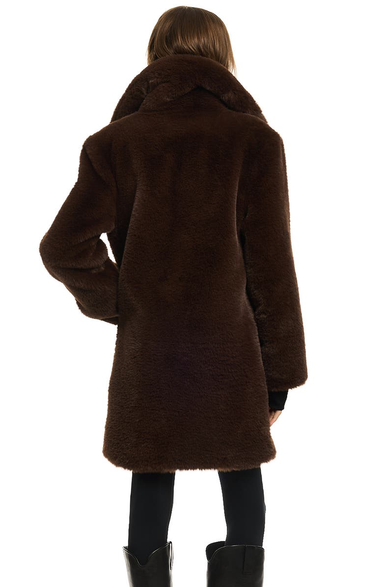 SAM. Marla Faux Fur Coat, Alternate, color, Brown