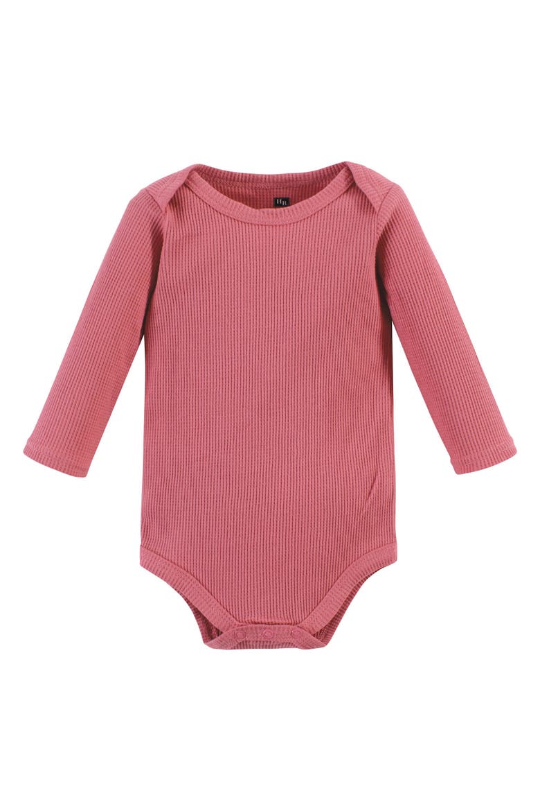 Thermal Long Sleeve Bodysuits, Alternate, color, Creative Rainbows