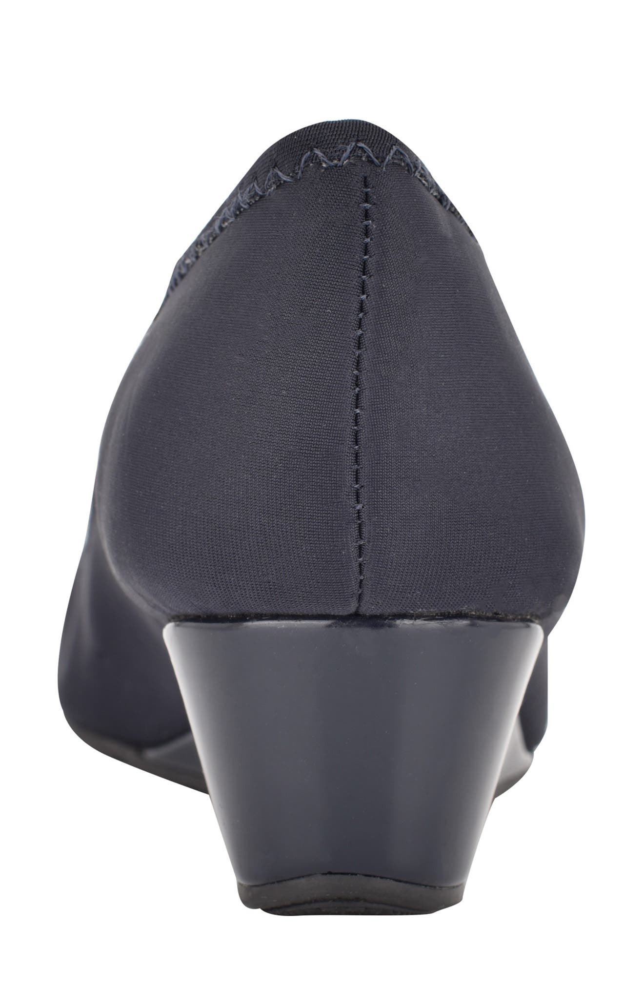Wedge Pump, Alternate, color, NAVY BLUE FABRIC