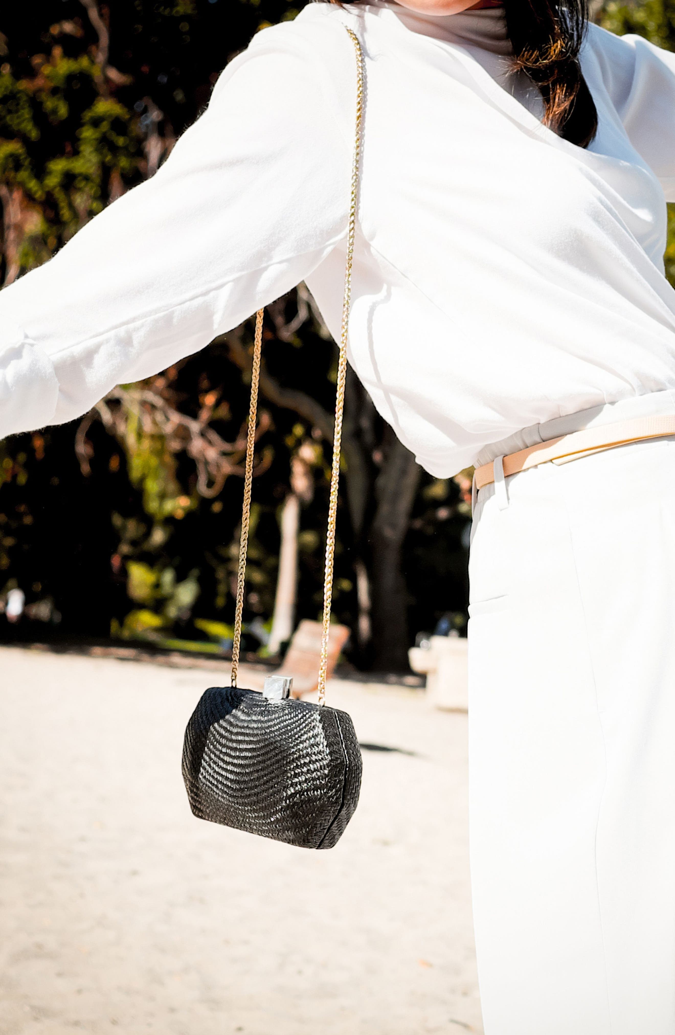 LIKHA Solid Octagon Clutch, Alternate, color, Black