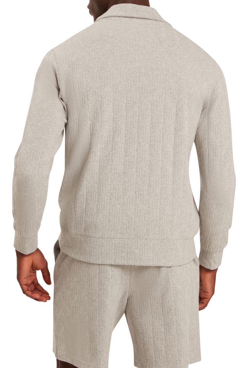 Dougles Texture Quarter Zip Sweatshirt, Alternate, color, LIGHT GREY
