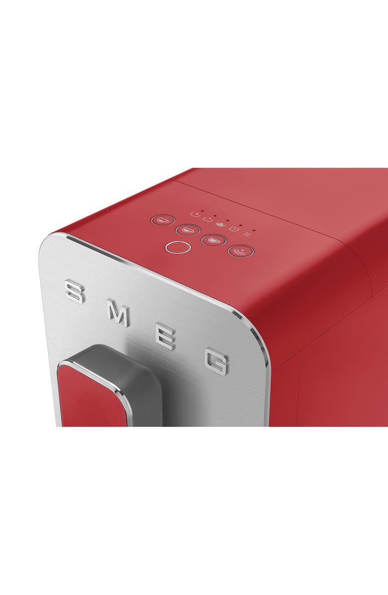 smeg Automatic Espresso Coffee Machine with Steam Wand, Alternate, color, Red