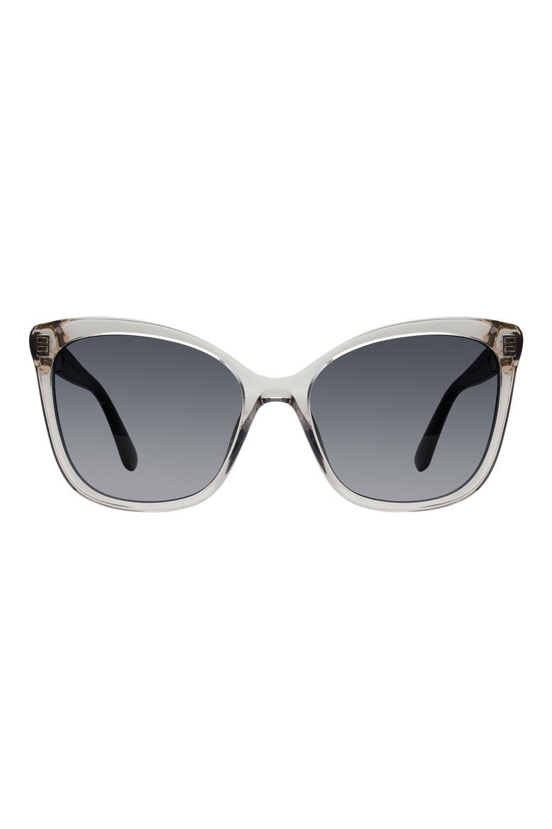 56mm Gradient Butterfly Sunglasses, Main, color, GREY