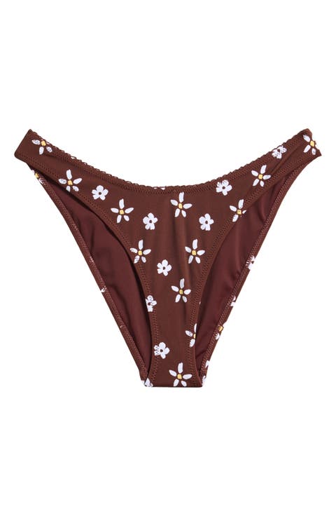 Cas Daisy Print Bikini Bottoms