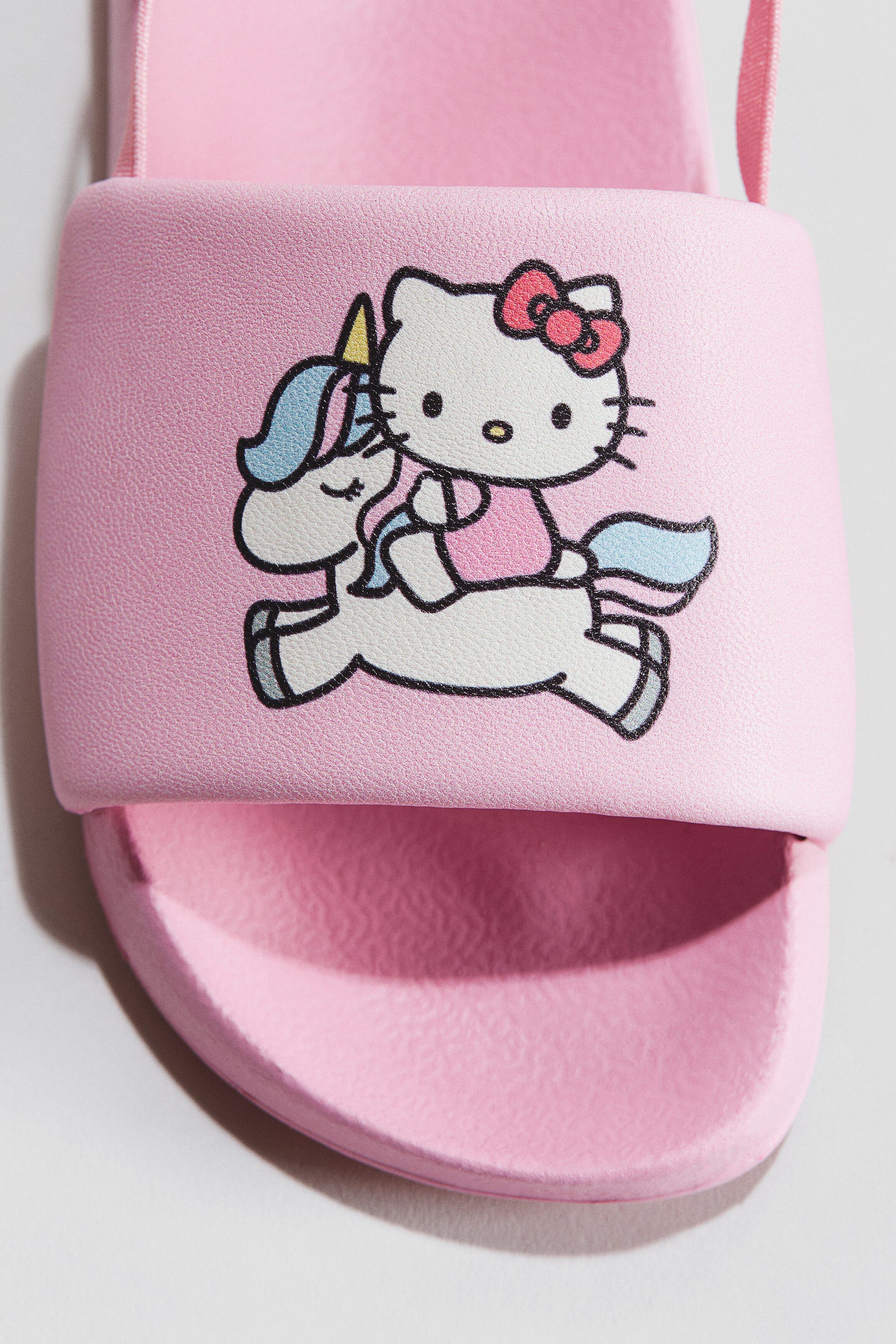 H&M Pool slide shoes, Alternate, color, Light Pink/Hello Kitty