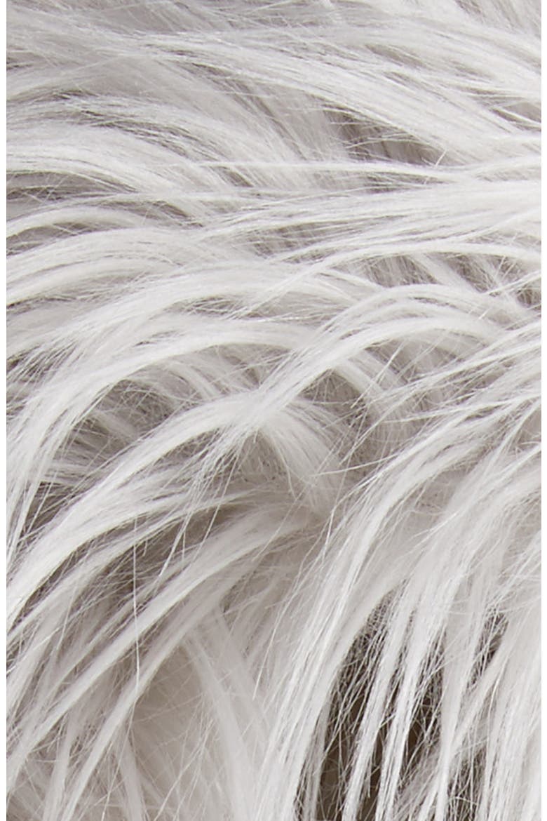 Faux Fur Pom Trapper Hat, Alternate, color, SILVER