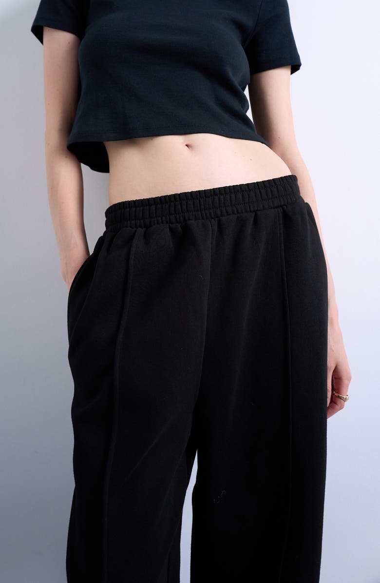 Topshop Pintuck Joggers, Alternate, color, Black