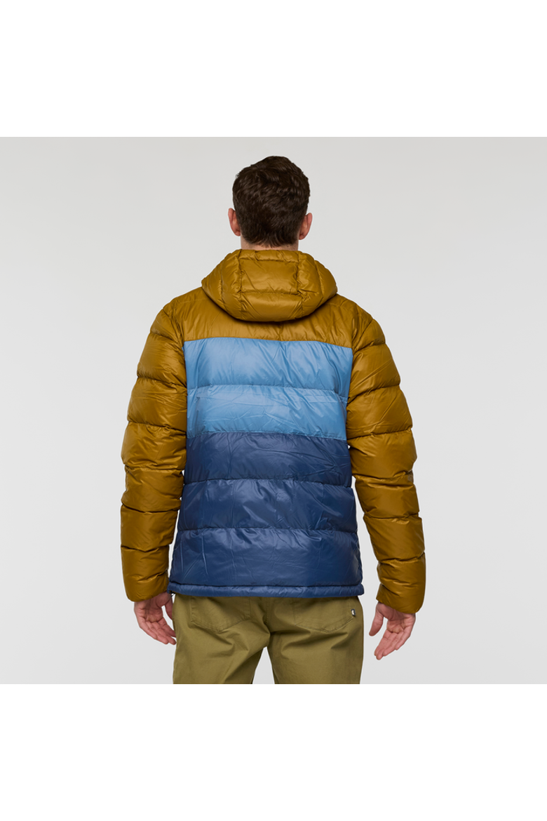 Fuego Max Down Hooded Jacket - Men's, Alternate, color, Bronze/Deep Sea