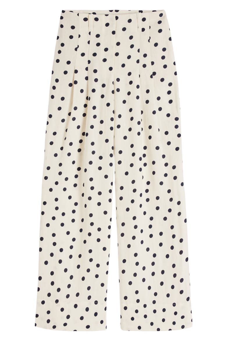 Mayfair Linen Pants, Alternate, color, IVORY PAINTED DOT