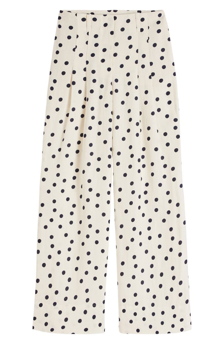 Boden Mayfair Linen Pants, Alternate, color, Ivory Painted Dot
