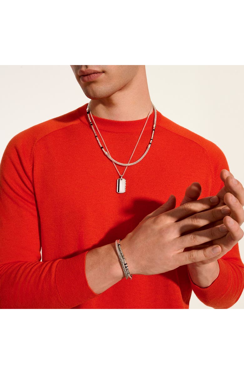 John Hardy Heishi Necklace, Sterling Silver, Gemstones, Alternate, color, Silver