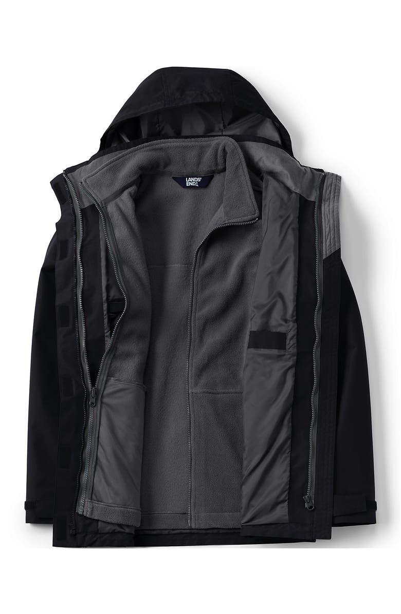 Lands' End 3 in 1 Squall Jacket, Alternate, color, Black