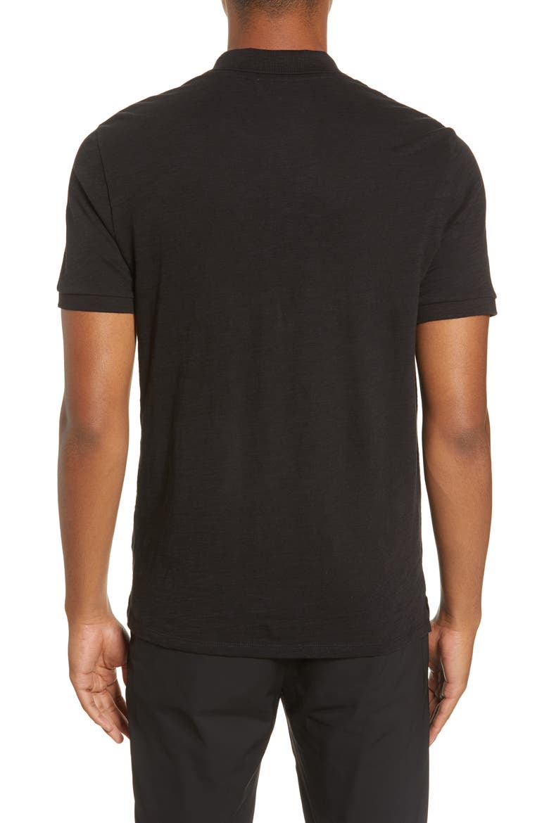 Regular Fit Slub Jersey Polo, Alternate, color, BLACK