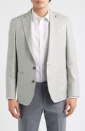 Peter Millar Montgomery Tailored Fit Gingham Check Wool & Silk Blend Sport Coat