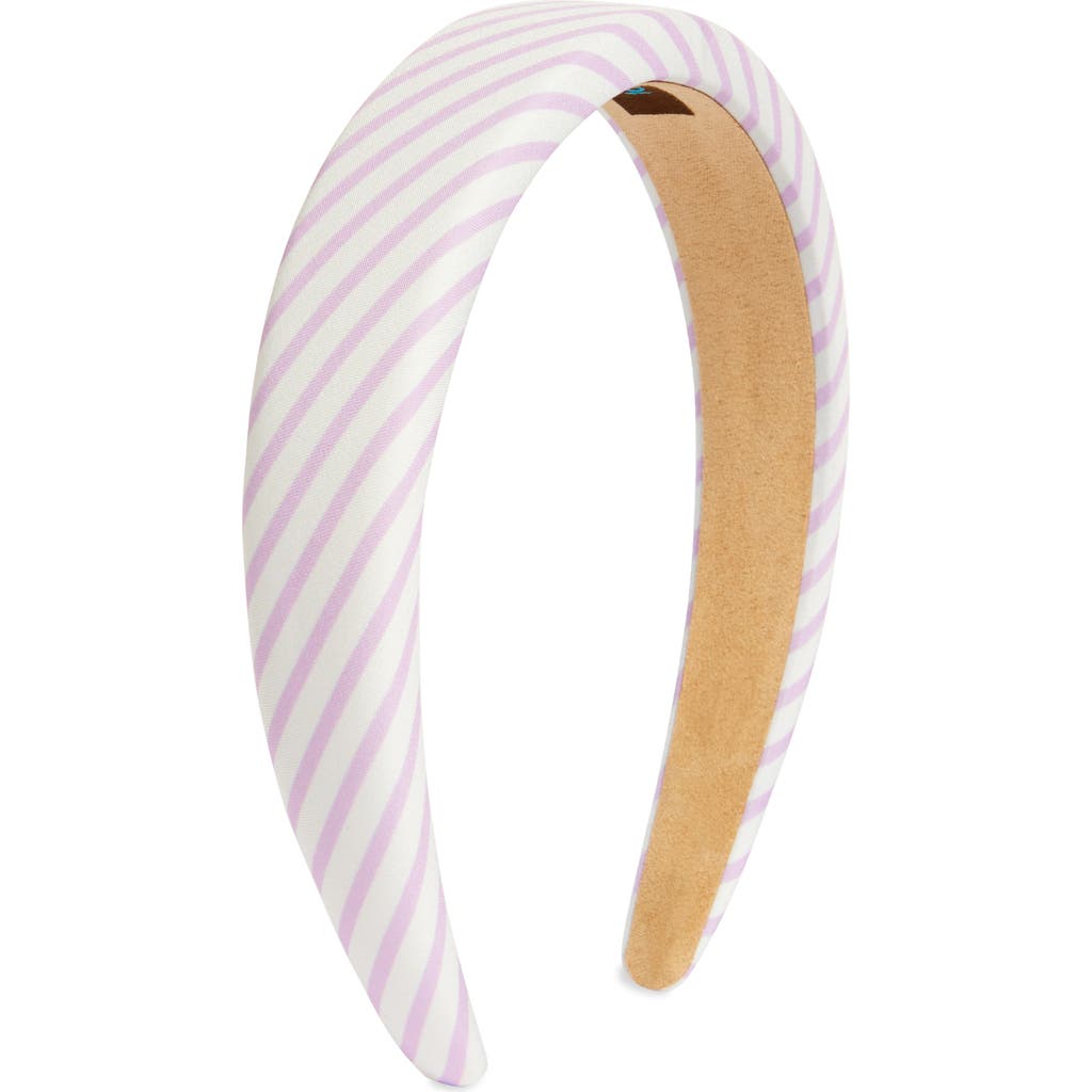 Tasha Stripe Headband In Purple Stripe