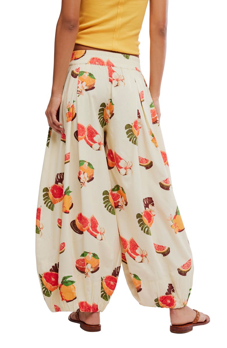 Free People Moonflowr Cotton Blend Balloon Pants, Alternate, color, Funky Fruits