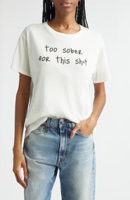 R13 Too Sober Cotton & Cashmere Graphic T-Shirt