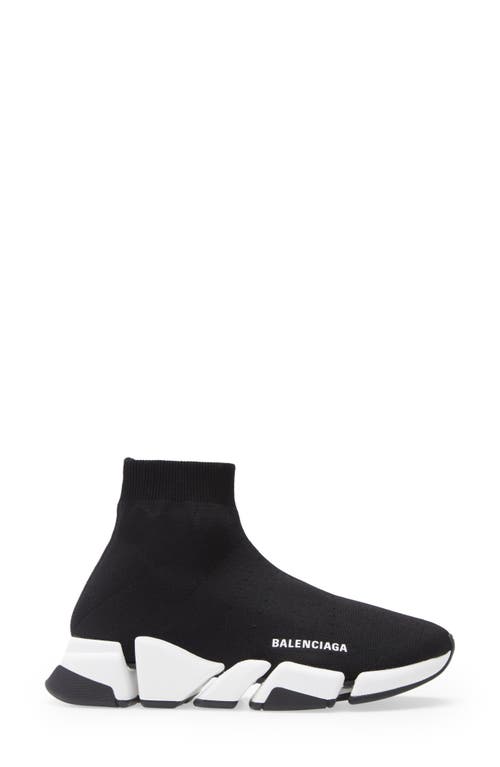 Balenciaga Technical 3d Recycled Knit Speed 2.0 Sneakers In Black