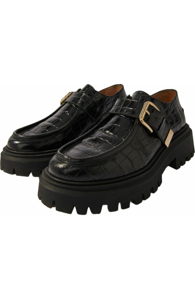 maje Chunky leather Derbies, Alternate, color,