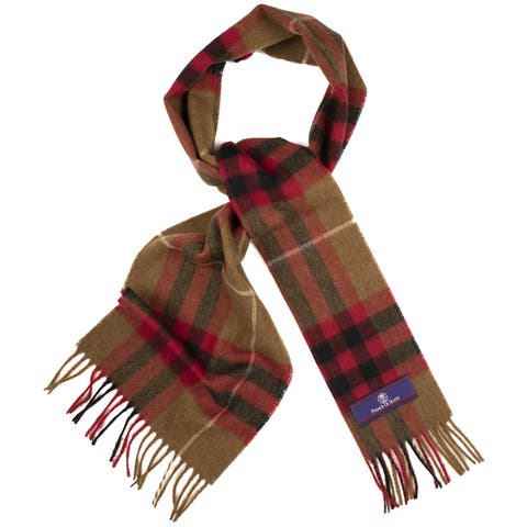 Heritage Plaid Fringed Merino Wool Scarf