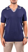 Maceoo Tipped Johnny Collar Polo