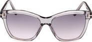 TOM FORD Lucia 54mm Gradient Square Sunglasses