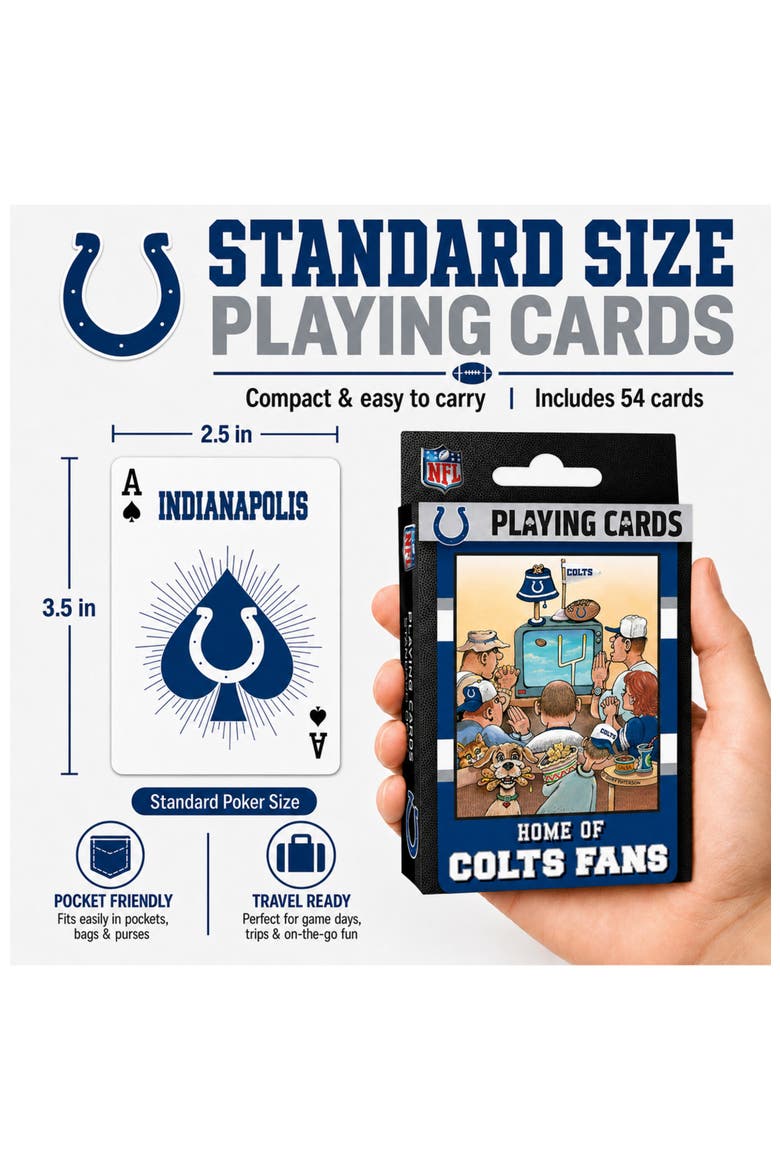 Indianapolis Colts Fan Playing Cards, Alternate, color, Multicolor