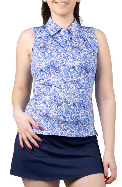 Paisley Print Polo Tank