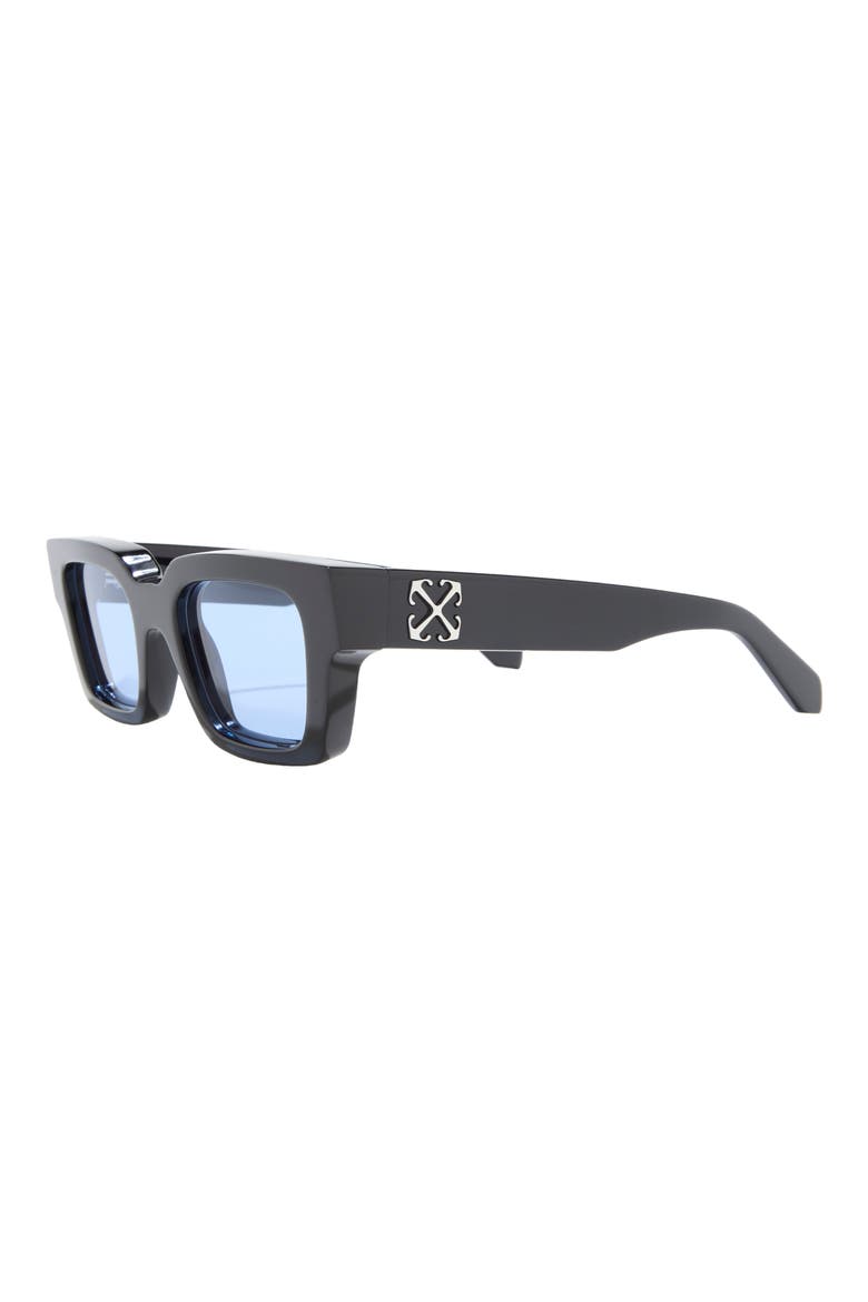 Virgil 50mm Square Sunglasses, Alternate, color, BLACK LIGHT BLUE