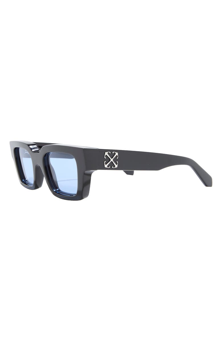 Off-White Virgil 50mm Square Sunglasses, Alternate, color, Black Light Blue