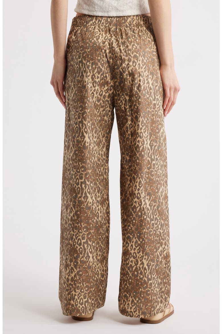 Animal Print Wide Leg Pants, Alternate, color, LEOPARD