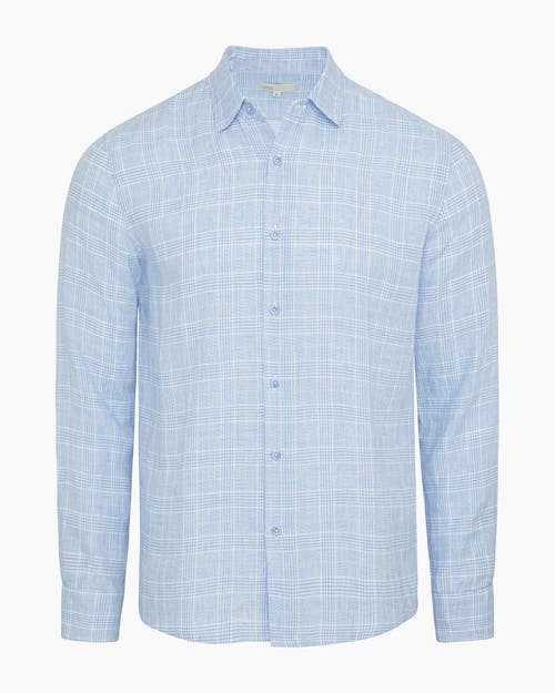 Onia Linen Long Sleeve Shirt In Blue