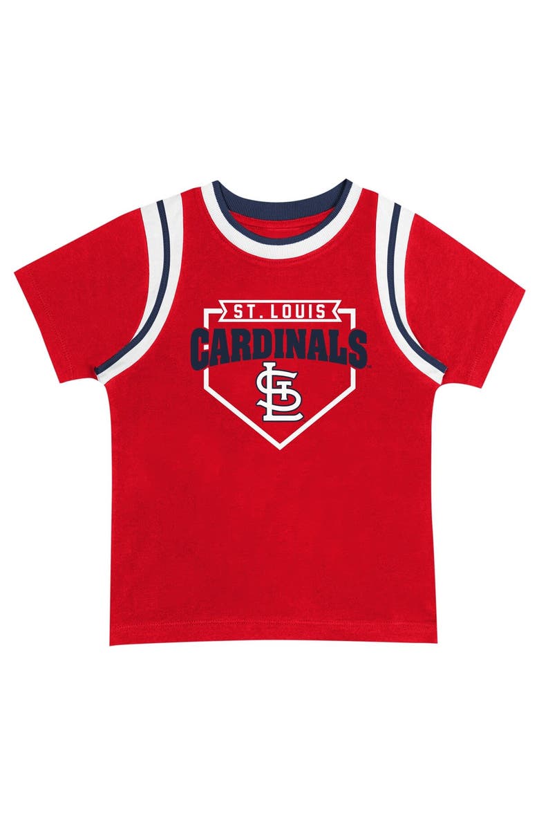 Outerstuff Toddler Fanatics Branded Red/Gray St. Louis Cardinals Bases Loaded T-Shirt & Shorts Set, Alternate, color, 