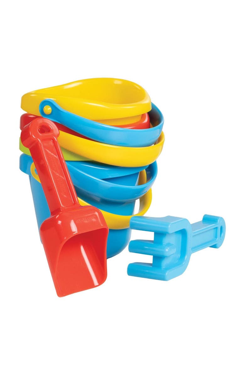 Kaplan Early Learning Company 4" Mini Sand Bucket Set - 12 Pieces, Alternate, color, Multi