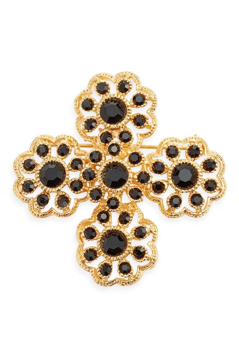 Flower Cluster Brooch, Main, color, GOLD