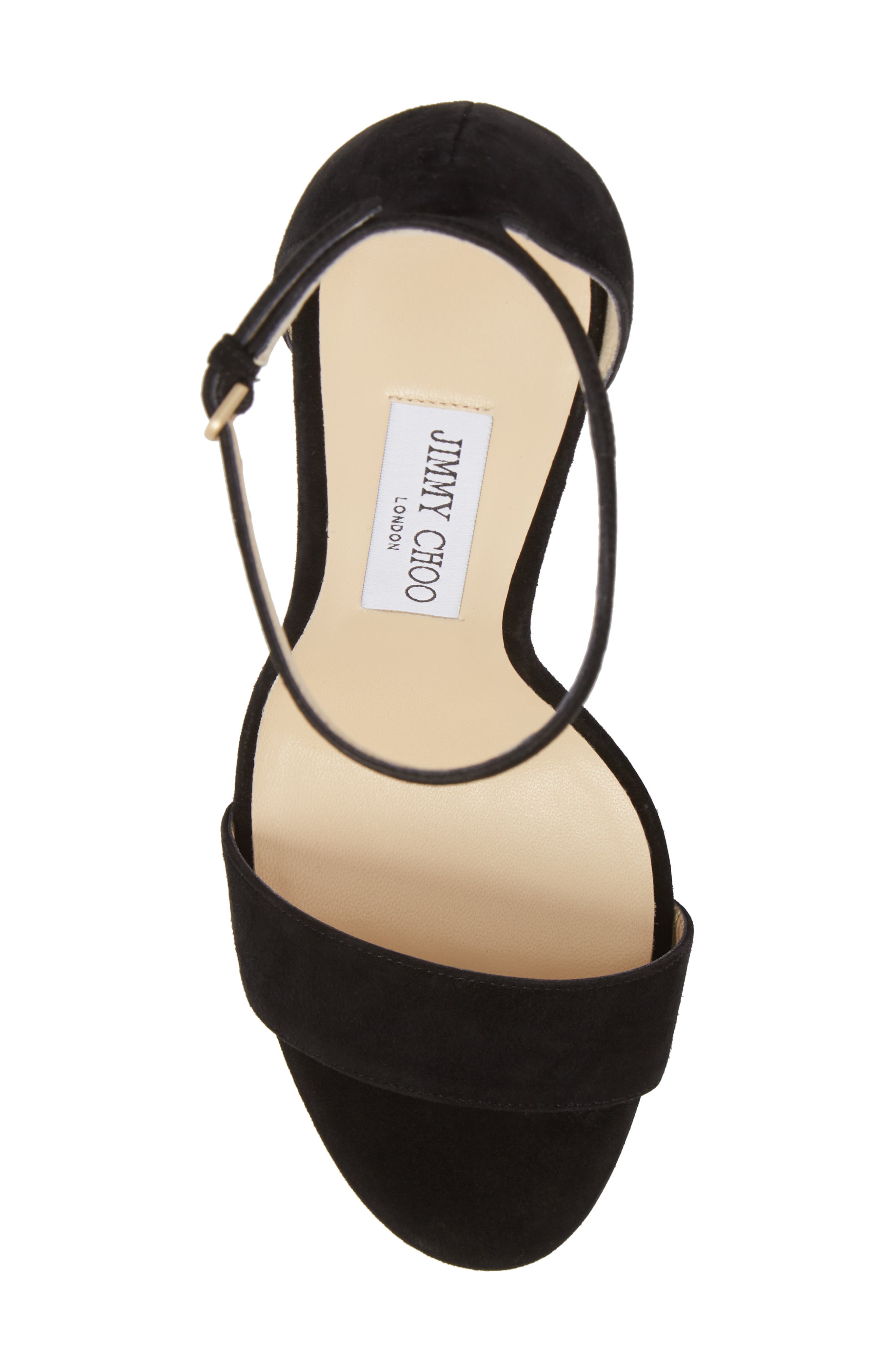 Misty Suede Platform Sandal, Alternate, color, BLACK