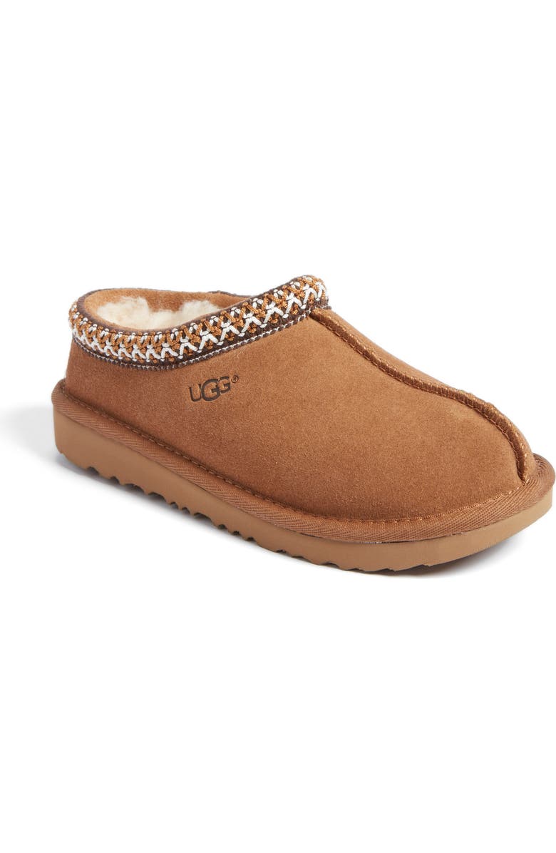 UGG<sup>®</sup> Kids' Tasman II Embroidered Slipper, Main, color, Chestnut