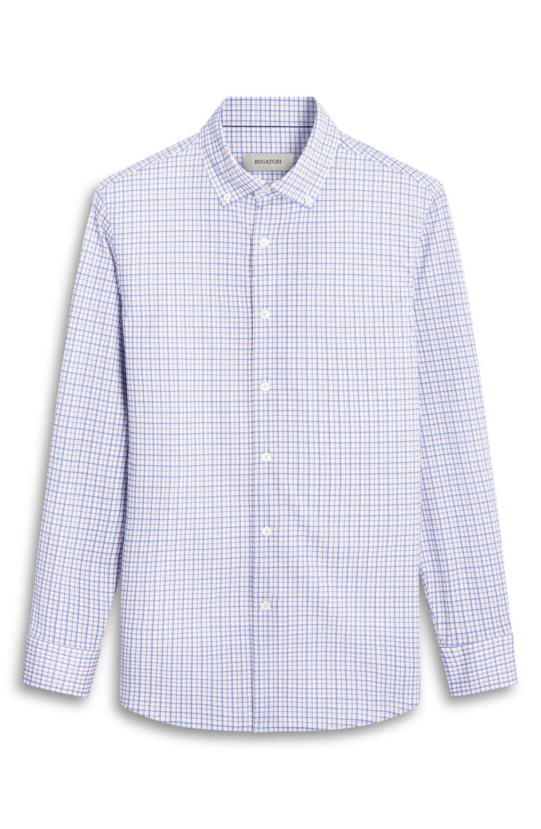 Bugatchi James OoohCotton<sup>®</sup> Tattersall Check Button-Down Shirt, Alternate, color, Sand