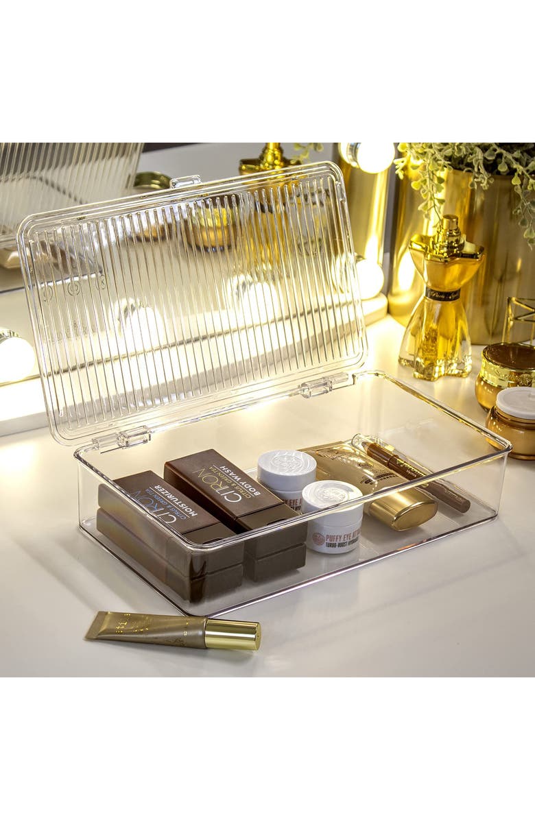 SORBUS 2-Pack Storage Organizers with Lids, Alternate, color,